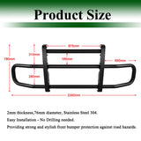 CNCT Deer Guard Bumper Protector Fit for 2008-2021 Kenworth T680 Premium Iron Bumper Protector with Brackets