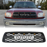 Grille For 2000 2001 2002 Toyota Tundra Front TRD PRO Grill Matte Black With Emblem
