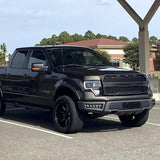 CNCT Front Bumper Compatible with 2009-2023 F150 Steel Front Bumper Guard with Fog LED Lights Assembly F150 Bumper
