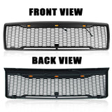 Raptor Style Grille For 1992 1993 1994 1995 1996 Ford F150 Bronco Grill w/Letters & Lights Black