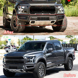 CNCT Front Bumper Compatible with 2009-2023 F150 Steel Front Bumper Guard with Fog LED Lights Assembly F150 Bumper