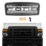 2008 2009 2010 2011 2012 2013 Ford Econoline E150 E250 E350 Grill Raptor Style Grille W/Letters & LEDs