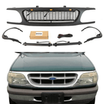 1995 1996 1997 1998 1999 2000 2001 Ford Explorer Front Bumper Grill Raptor Grille With Letters & LEDs