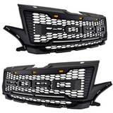 2011 2012 2013 2014 2015 Ford Edge Front Grille Mesh Grill w/ LED Lights & Letters Matte Black