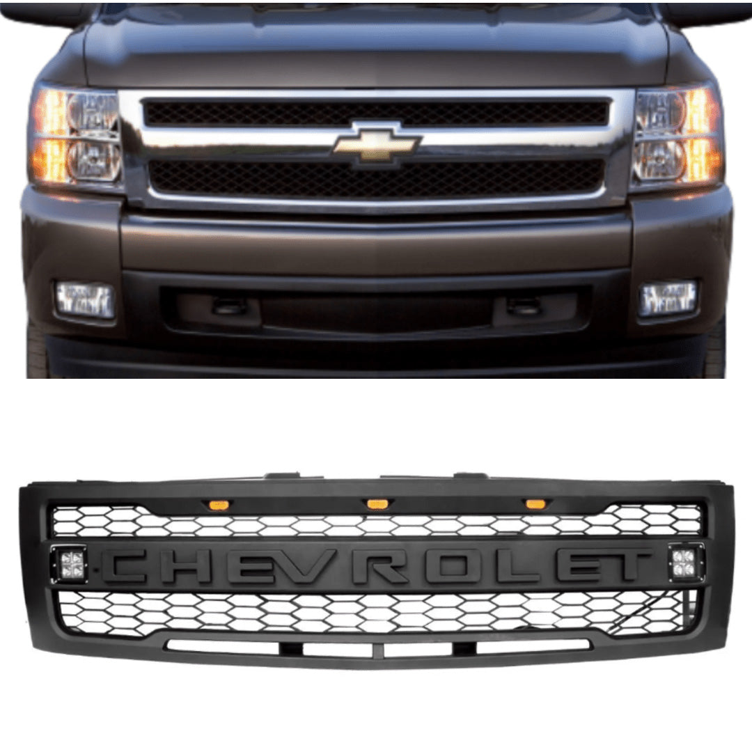 Grille For 2007 2008 2009 2010 2011 2012 2013 Chevy Silverado Raptor S 