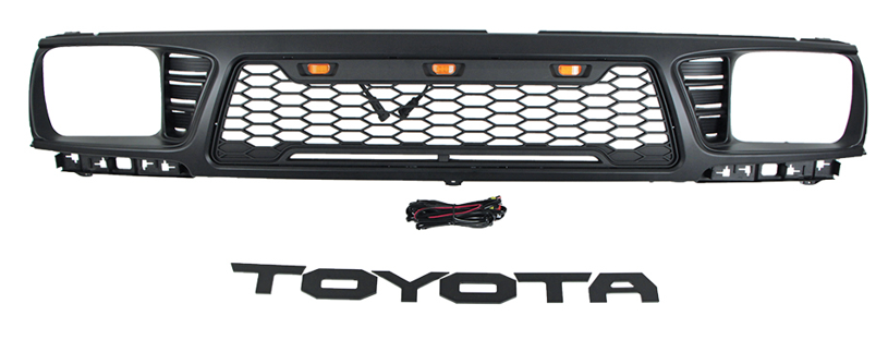 CNCT 1995 1996 1997 Toyota Tacoma Mesh Style Front Grill With LED Ligh