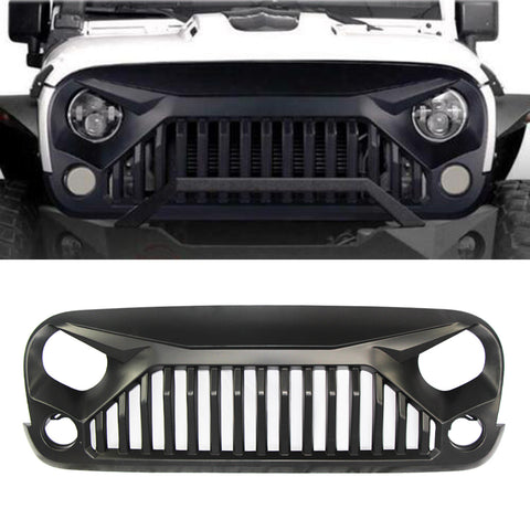 2007-2018 JEEP Wrangler JK Grill Front Bumper Grille Angry Bird Matte Black