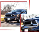 Grille For 2013-2018 Dodge RAM 1500 Chrome Big Horn Style Front Grill With Letters & Lights