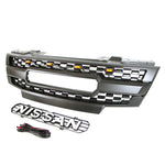 CNCT 2009-2015 Nissan Frontier Raptor Style Front Grill Grille W/ Emblem and LED Lights