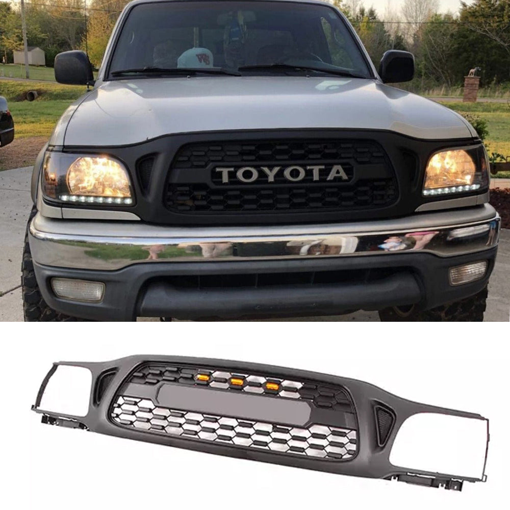 Grill fit for 2001-2004 Toyota Tacoma TRD Raptor Style Front Grille Wi ...