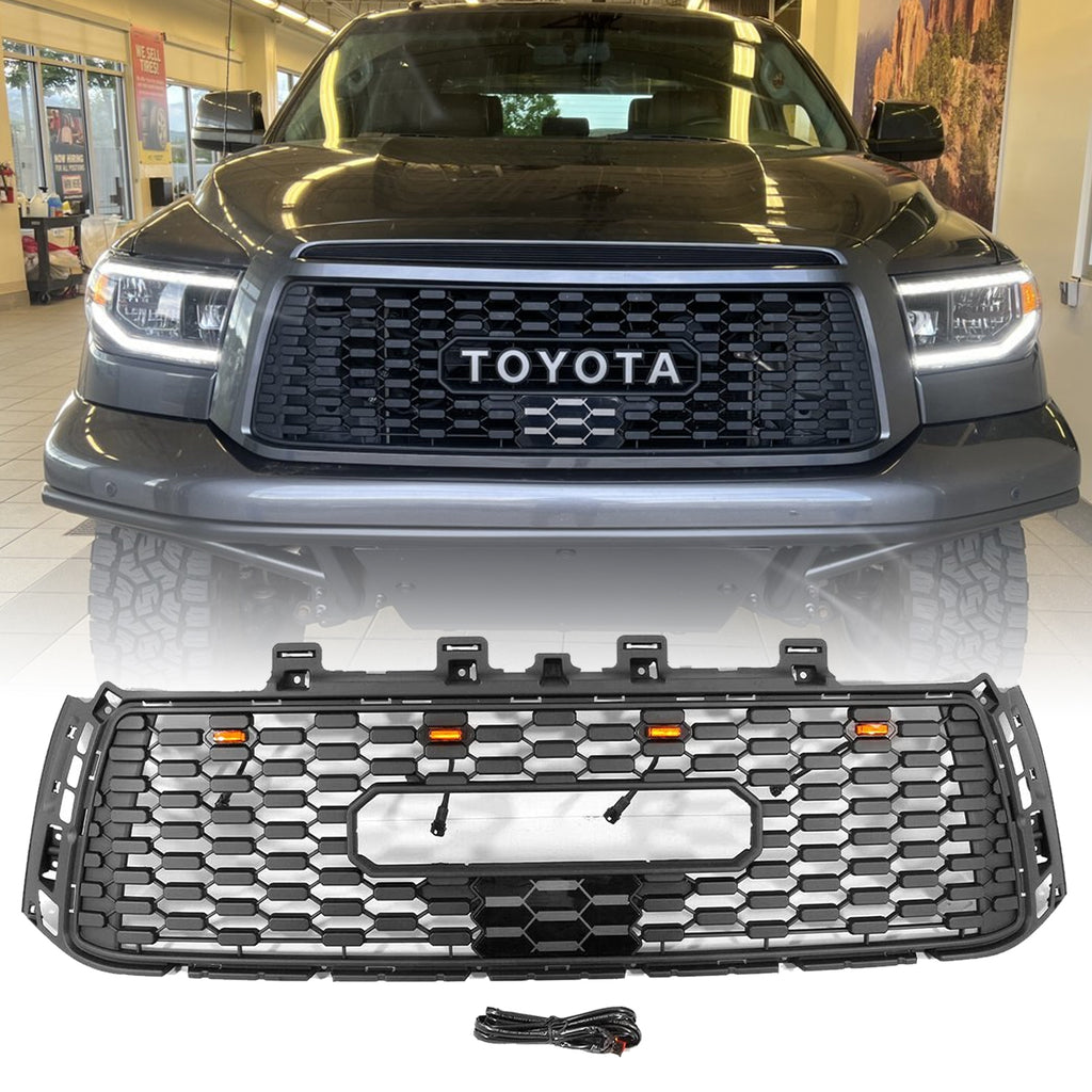 To1200337 Front Grille For 2010-2013 Toyota Tundra Trd Pro Grill With Letter and ...