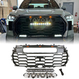 For 2022 2023 2024 Toyota Tundra TRD PRO Style Grill With LED Lights&LED Bar and Emblem
