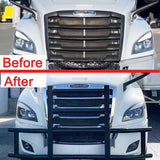 Bumper Protector with Bracket Fit for Volvo/Cascadia/Kenworth/Peterbilt , CNCT Deer Guard,Large Front Bumper