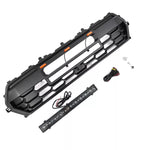 Front Grill for 2024 2025 Toyota Tacoma TRD PRO Grill Black Grille With Led & Light Bar & Letter