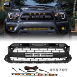CNCT Front Grille For 2012-2015 Toyota Tacoma TRD W/ Letter Led Lights Matte Black