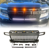 Front Grille Fits For 2022 2023 FORD Maverick Mesh Bumper Grill With Letters & LED Lights