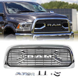 CNCT GRILLE For 2013-2018 Dodge Ram 2500/3500 Chrome Big Horn Front Hood Bumper Grill Grille WITH LETTERS & LEDS