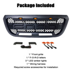 Grille for 2004 2005 2006 2007 2008 2009 2010 2011 Ford Ranger Raptor Style Grill with Letters & Lights