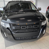 Front Grille for 2012 2013 2014 Ford edge Raptor Style Grill  W/ LED Lights & Letters