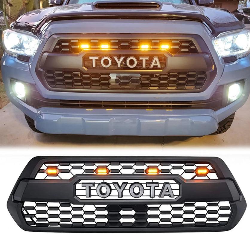 Grill Light 3PCS Front Grille Grill+DRL Refit For Ford Ranger T6 Pickup ...