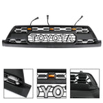 Front Grille For 2003-2005 Toyota 4Runner Grill Matte Black W/ Letters & Led Lights