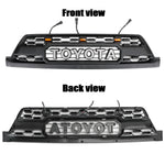 Front Grille For 2003-2005 Toyota 4Runner Grill Matte Black W/ Letters & Led Lights
