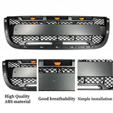 Front Grille For 2001-2003 Ford Ranger Honeycomb Style Grille with Letters and Lights