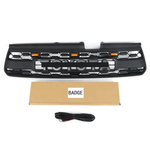Front Grille for 2001 2002 2003 Toyota RAV4 TRD Style Grill With Emblem & LED Lights