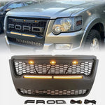 Grille For 2006-2010 Raptor Style Ford Explorer /Sport Trac Models Grill With Letters and Lights