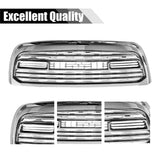 CNCT Front Bumper Grille for 2013 2014 2015 2016 2017 2018 RAM 2500 Replacement Grill with Letters(Chrome, Limited Style)