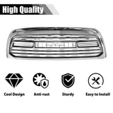 CNCT Front Bumper Grille for 2013 2014 2015 2016 2017 2018 RAM 2500 Replacement Grill with Letters(Chrome, Limited Style)