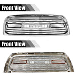 CNCT Front Bumper Grille for 2013 2014 2015 2016 2017 2018 RAM 2500 Replacement Grill with Letters(Chrome, Limited Style)