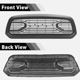 Front Grill For 2013 2014 2015 2016 2017 2018 Dodge RAM 1500,Matte Black Grille W/ Letters