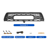 For 1996-2002 Toyota 4Runner Grill TRD PRO Style Front Grille With Light & Letters,Matte Black