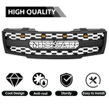 Front Black Grille for 2009-2016 Nissan Frontier Grill with Letters and Lights