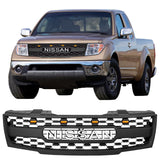 Front Grille for 2005-2008 Nissan Frontier Raptor Style Grill W/ Emblem and LED Lights