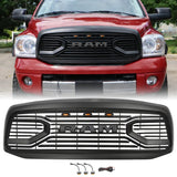 Front Grille for 2006 2007 2008 Dodge RAM 1500 Grill, Big Horn Style with Letters