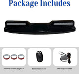 Roof Light Lamp Bar Compatible with 2009-2014 F150 Universal Front Top Running Lights with Remote Control and Wiring Harness, Gloss Black