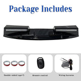 Roof Light Lamp Bar for 2019-2024 Ram 1500 Universal Front Top Running Lights with Remote Control and Wiring Harness, Gloss Black