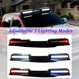 Roof Light Lamp Bar for 2019-2024 Ram 1500 Universal Front Top Running Lights with Remote Control and Wiring Harness, Gloss Black