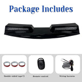 Roof Light Bar with Remote Control for 2022-2025 Tundra , 3 Modes Truck Top Light Flashing Roof Strobe Lights, Gloss Black