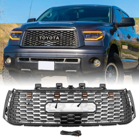 Grille For 2010-2013 Toyota Tundra Front Bumper Grill Insert Black Mesh