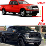 CNCT Front Bumper Kit for 2015-2017 Ford F150 Steel Front Bumper Guard With Fog Lights Assembly Raptor Style Charcoal Gray Ford F150 Bumper