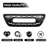 Front Grille for 2004-2009 Lexus GX470 High-Quality ABS Plastic Bumper Grill with 4 Amber LED Lights and Letters (Matte Black)