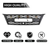 Front Grille for 2010-2013 Lexus GX460 High-Quality ABS Plastic Bumper Grill with 4 Amber LED Lights and Letters (Matte Black)