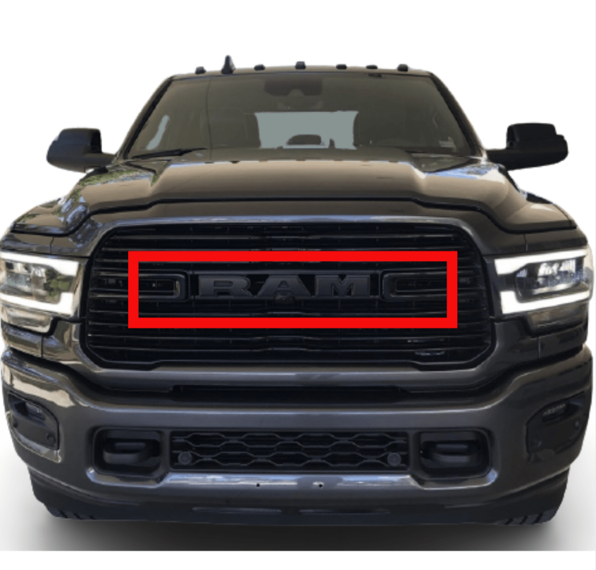Shinyparts19 Black Mesh Front Grille For Dodge Ram 2500 2010-2019 – With Letters, LED, Screws, 1-Year Warranty