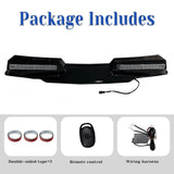 Roof Light Bar with Remote for 2021-2023 f-150 , 3 Modes Truck Top Light Flash Roof Strobe Lights, Gloss Black