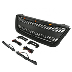 Front Grille for 2003 2004 2005 2006 Ford Expedition Raptor Upper Bumper Grill w/LED Lights