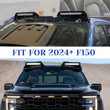 Roof Light Bar with Remote for 2024-2025 f-150 , 3 Modes Truck Top Light Flash Roof Strobe Lights, Gloss Black