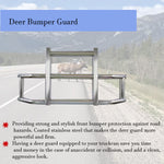 CNCT Large Front Bumper,Deer Guard Bumper Protector Fit for 2013-2020 Kenworth T680,Peterbilt 579/587 with Bracket
